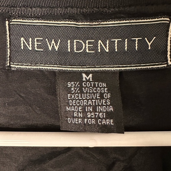 New Identity Black with Denim Patches Embroidery Jacket - Picture 6 of 8